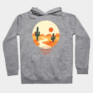 Cool Retro Saguaro National Park, Arizona Summer Travel & Adventure Art Hoodie